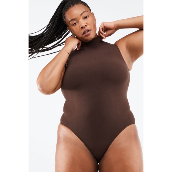 Fabletics Tops - NEW! Fabletics Brin SculptKnit Bodysuit Compression Chicory Coffee - Size 3X